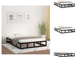 Vidaxl Letto In Legno Massiccio Nero 160X200 Cm - Letti & Reti