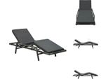 Vidaxl Lettino Da Sole Con Cuscino In Rattan Grigio - Lettini Da Sole