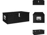 Vidaxl Cassetta Portaoggetti Nera 90X47X33,5 Cm In Alluminio - Cassette Per Attrezzi