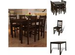 Tavolo Da Pranzo Tavolo In Legno Con 4 Sedie In Legno Sala Da Pranzo Set Marrone - Set Da Pranzo