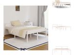 Vidaxl Letto Senior Bianco 140X190 Cm In Legno Di Pino Massiccio - Letti E Strutture Letto