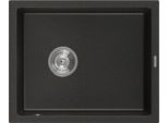 Mexen Pedro Lavello In Granito A 1 Vasca 560 X 460 Mm, Nero/Oro Metallizzato, Sifone Cromato - 6508561000-75