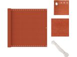 Vidaxl Schermo Privacy Per Balcone Arancione 90X500 Cm Hdpe - Ombrelloni E Tende Da Sole