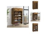 Vidaxl Scarpiera In Rovere Fumé 60X35X105 Cm Materiale A Base Di Legno - Scarpiere E Armadietti
