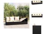 Vidaxl Lettino Da Esterno Con Cuscini In Poly Rattan Nero - Lettini Prendisole
