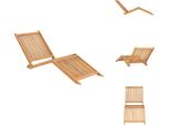 Vidaxl Lettino Da Sole In Legno Massiccio Di Teak - Lettini Da Sole