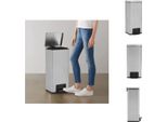 Vidaxl Cestino Per Rifiuti Con Pedale Anti-Impronta 30 L In Acciaio Inox Argento - Cestini Per Rifiuti E Cestini Per Rifiuti