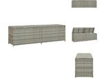Vidaxl Cassetta Da Giardino In Poly Rattan 200X50X60 Cm Grigio - Cassette Da Giardino