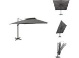 Vidaxl Ampel Ombrello Con Ventilazione 300X300 Cm Antracite - Ombrelloni E Parasole