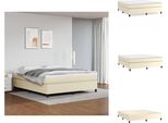 Vidaxl Letto A Molle Insacchettate Crema 180X200 Cm In Pelle Finta - Letti & Strutture Letto
