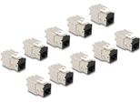 Delock - Keystone-Modul - RJ-45 (W) Zu Lsa (W) - Stp - Cat 6A - Schwarz (Packung Mit 10) (88118)