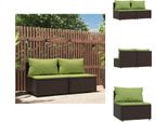 Vidaxl Divani Da Giardino Con Cuscini 2 Pz. Poli Rattan Marrone - Divani Da Giardino