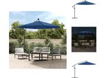 Vidaxl Ombrellone A Semaforo Con Luci Led E Palo In Acciaio 300 Cm Azzurro - Ombrelloni E Tende Da Sole