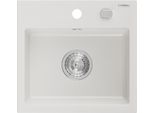 Mexen Milo Lavello In Granito 1-Vasca 435 X 410 Mm, Bianco, Sifone Cromo - 6505441000-20