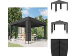 Vidaxl Padiglione Con Doppio Tetto 3 X 3 M Antracite - Padiglioni E Tendoni Per Feste