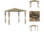 Vidaxl Padiglione Con Coperture Per Pali 3X3X2,6 M Taupe 160 G/M² - Padiglioni E Tende Per Feste