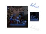 Vidaxl Decorazione Natalizia Led Renna E Slitta In Acrilico 260X21X87 Cm Blu - Luci Di Natale