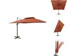 Vidaxl Ombrello Ampel Con Ventilazione 300X300 Cm Rosso Terracotta - Ombrelloni E Tende Da Sole