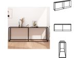 Vidaxl Consolle Nera 200X35X75,5 Cm In Vetro Temperato - Tavoli Laterali