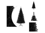 Vidaxl Albero Di Natale Artificiale Con Supporto Nero 180 Cm Pvc - Alberi Di Natale