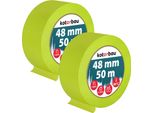 Kotarbau® Set Di 2 Nastri Per Mascheratura Al Neon Nastro Per Mascheratura Da 50 M Nastro Per Mascheratura Da 48 Mm Nastro Per Pittori Accessori Per Pittori Carta Per Mascheratura Verde Fluorescente Articoli Per La Pittura
