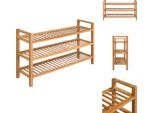 Vidaxl Scarpiera A 3 Ripiani 100X27X60 Cm In Rovere Massiccio - Scarpiere E Armadietti