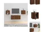 Vidaxl Mobili Tv A Parete 2 Pz. Aspetto Rovere Marrone 40X34,5X40 Cm - Mobili Tv