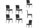 Vidaxl Sedie Da Pranzo Da Giardino 4 Pz. Poly Rattan Nero - Sedie Da Giardino