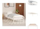 Vidaxl Letto In Legno Massiccio Di Pino Bianco 90X200 Cm - Letti E Strutture Letto
