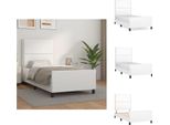 Vidaxl Struttura Letto Con Testiera Bianca 100X200 Cm In Pelle Finta - Letti E Strutture Letto