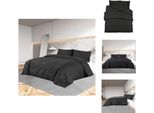 Vidaxl Set Di Biancheria Da Letto Nera 135X200 Cm In Cotone - Copripiumino