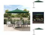 Vidaxl Ombrellone A Semaforo Con Luci Led E Asta In Metallo 350 Cm Verde - Ombrelloni E Tende Da Sole