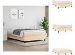 Vidaxl Letto A Molle Insacchettate Crema 140X190 Cm In Tessuto - Letti E Strutture Letto