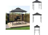 Vidaxl Padiglione Bbq 240X150X255 Cm In Acciaio Antracite - Padiglioni E Tendoni Per Feste