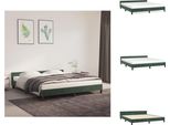 Vidaxl Struttura Letto Con Testiera In Velluto Verde Scuro 160X200 Cm - Letti E Strutture Letto