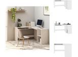 Vidaxl Scrivania Angolare A L Bianca 120X140X75 Cm In Legno - Scrivanie
