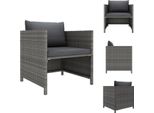 Vidaxl Divano Da Giardino Con Cuscini In Poly Rattan Grigio - Elementi Per Divani Da Giardino