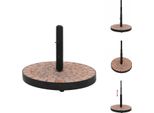 Vidaxl Supporto Per Ombrellone In Terracotta Rotondo 12 Kg - Supporto Per Ombrellone