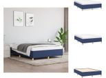 Vidaxl Struttura Letto Blu 140X190 Cm In Tessuto - Letti E Strutture Letto