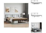 Vidaxl Struttura Letto Con Testiera In Metallo Nero 183X213 Cm - Letti E Strutture Letto