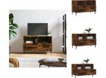 Mobile Tv Vidaxl Rovere Fumé 80X36X50 Cm Materiale A Base Di Legno - Mobili Tv