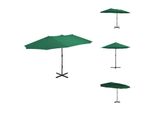 Vidaxl Ombrellone Con Palo In Alluminio 460 X 270 Cm Verde - Ombrelloni E Tende Da Sole