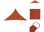 Vidaxl Tenda Da Sole 160 G/M² Rosso Terracotta 3,5X3,5X4,9 M Hdpe - Ombrelloni E Tende Da Sole