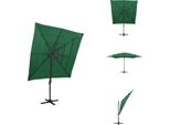 Vidaxl Ombrellone Con Palo In Alluminio A 4 Strati Verde 250X250 Cm - Ombrelloni E Tende Da Sole