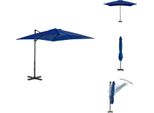 Vidaxl Ombrellone A Semaforo Con Palo In Alluminio Azzurro 250X250 Cm - Ombrelloni E Tende Da Sole