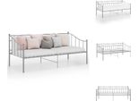 Vidaxl Divano Letto Struttura Letto Grigio Metallo 90X200 Cm - Letti E Strutture Letto