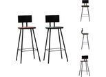 Vidaxl Barhocker 2 Stk. Altholz Massiccio - Barhocker