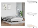 Vidaxl Struttura Letto Con Testiera Bianca 140X200 Cm In Pelle Finta - Letti E Strutture Letto