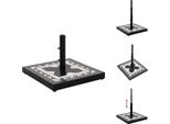 Vidaxl Supporto Per Ombrellone Quadrato Bianco E Nero 12 Kg - Supporto Per Ombrellone