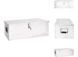 Vidaxl Cassetta Di Stoccaggio Argento 80X39X30 Cm In Alluminio - Cassette Per Attrezzi